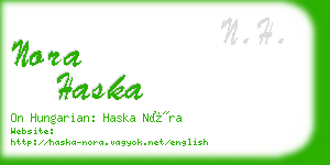 nora haska business card